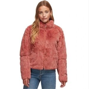 Excellent Cond Used Patagonia Lunar Frost Rose Faux Fur Jacket XL